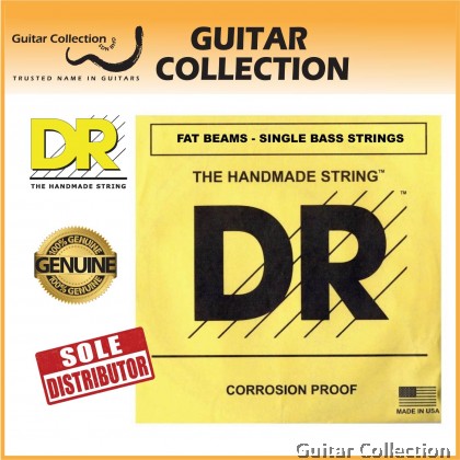 DR Strings FAT BEAMS Stainless Steel Single Strings for Bass Guitar (FB45 - FB125)
