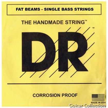 DR Strings FAT BEAMS Stainless Steel Single Strings for Bass Guitar (FB45 - FB125)