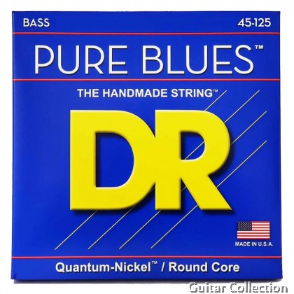DR Strings PB5-45 PURE BLUES Quantum Nickel Bass Strings | 5-String Medium (045 - 125)