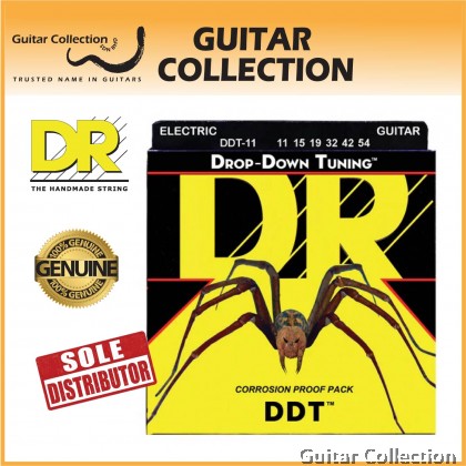 DR Strings DDT-11 DROP DOWN TUNING Coated Core Electric Guitar Strings | Heavy (011 - 054)