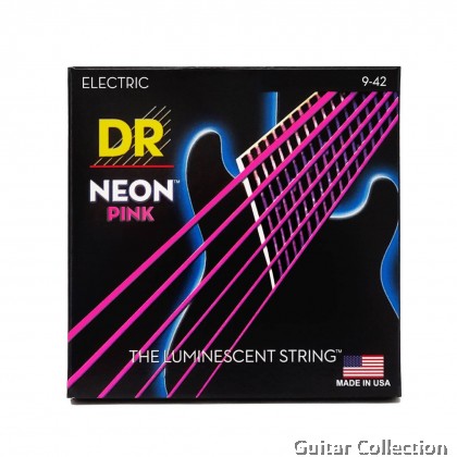 DR Strings NPE-9 NEON Pink Coated Nickel Plated Electric Guitar Strings | Light (009 - 042)