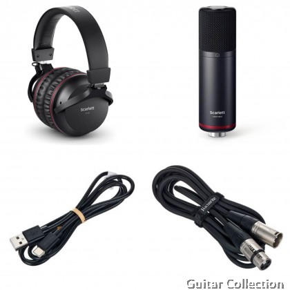 Focusrite Scarlett Solo Studio Pack | 2-In / 2-Out Audio Interface w/ Microphone & Headphone | 4th Generation (MOSC0039)