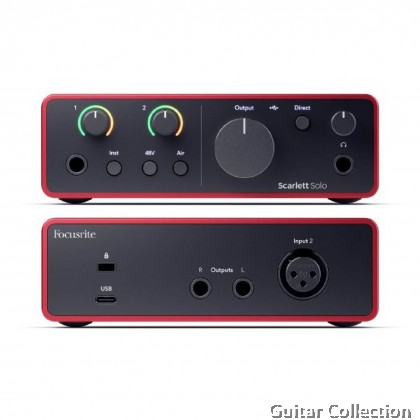 Focusrite Scarlett Solo Studio Pack | 2-In / 2-Out Audio Interface w/ Microphone & Headphone | 4th Generation (MOSC0039)