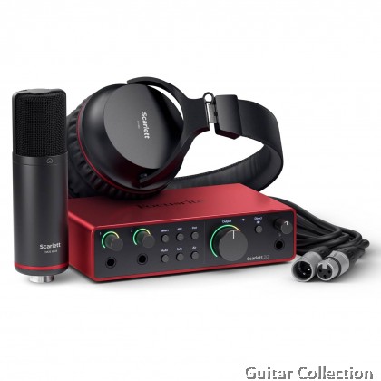 Focusrite Scarlett 2i2 Studio Pack | 2-In / 2-Out Audio Interface w/ Microphone & Headphone | 4th Generation (MOSC0040)