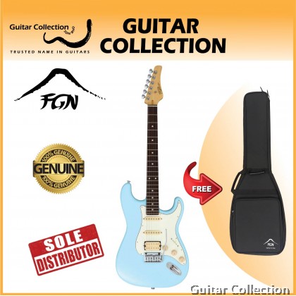 FGN Fujigen BST-HSS-R/MBU | Boundary Series | Electric Guitar | Mint Blue | Bag