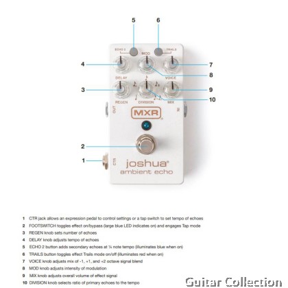 Jim Dunlop MXR M309G1 Joshua Ambient Echo | Delay Guitar Effect Pedal