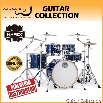 Mapex MARS Maple MM504SFOD | 5-Piece Drum Set without Hardware, Cymbals & Throne | Midnight Blue