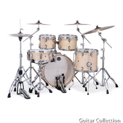 Mapex MARS Maple MM504SFNW+HP2005T | 5-Piece Drum Set & 5-Piece Hardware With Throne, w/o Cymbals | Natural Satin