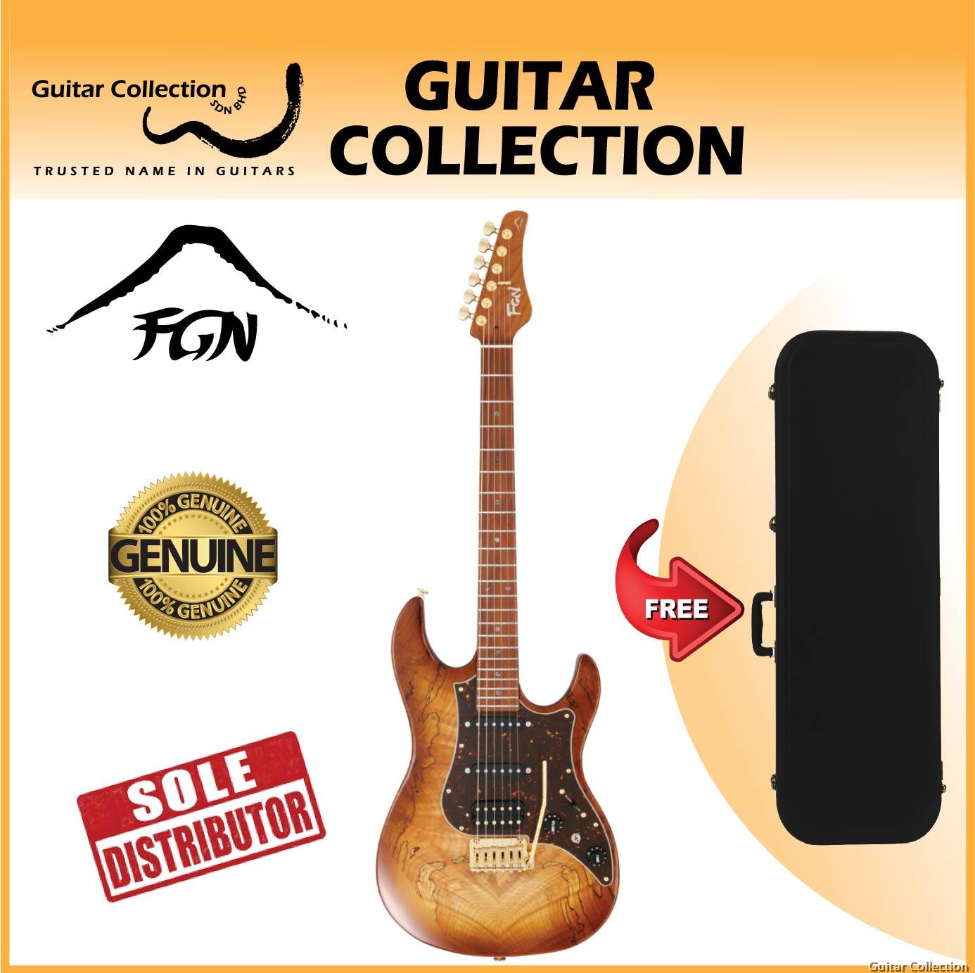 Fujigen EXPERT OS Flamed Maple フジゲン 激杢目