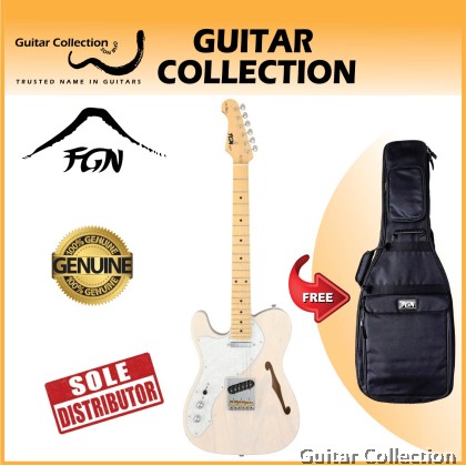 FGN Fujigen NTE100MAHTL-WB | Neo Classic Telecaster | Semi Hollow Lefthanded Electric Guitar | White Blonde | Bag (Made In Japan)