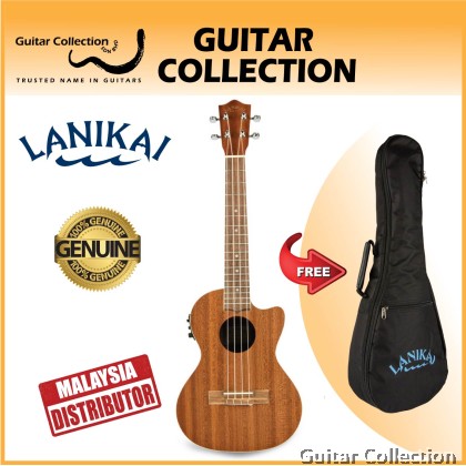 LANIKAI MA-CET | Tenor 26" Electric Ukulele w/ Cutaway | Full Mahogany | Fishman | Gig Bag