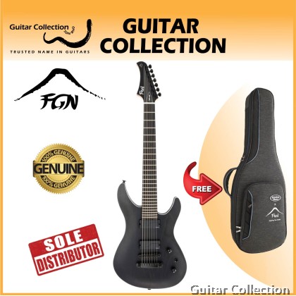 FGN Fujigen JMY73-ASH-E/OPB | J-Standard Mythic | 7-String Electric Guitar | Open Pore Black | Bag (Made In Japan)
