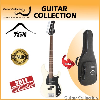 FGN Fujigen JMP2-AL-R/VWH | J-Standard Mighty Power | Bass Guitar | Vintage White (Made In Japan)