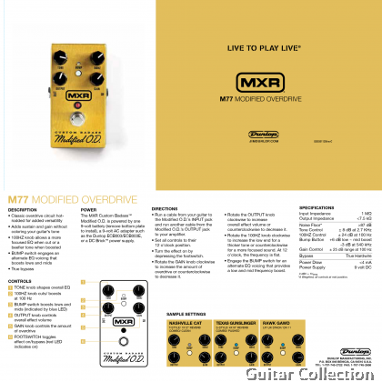 Jim Dunlop MXR M77 Custom Badass Modified OD | Overdrive Guitar Effect Pedal