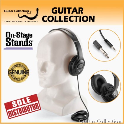 On Stage AA3500 Accurate Audio Headphones | 6 ft Cable with 1/8" male connector + 1/4" adapter