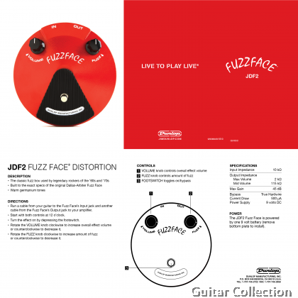 Jim Dunlop JDF2 Fuzz Face | Fuzz / Distortion Guitar Effect Pedal