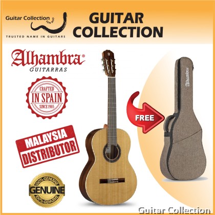 Alhambra 1C HT Hybrid Terra Senorita | 7/8 Classical Guitar | Solid Cedar Top, Mahogany B&S | Gig Bag (Made in Spain)
