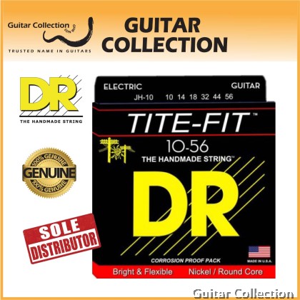 DR Strings JH-10 TITE-FIT Nickel Plated Electric Guitar Strings | Medium - Super Heavy (010 - 056)