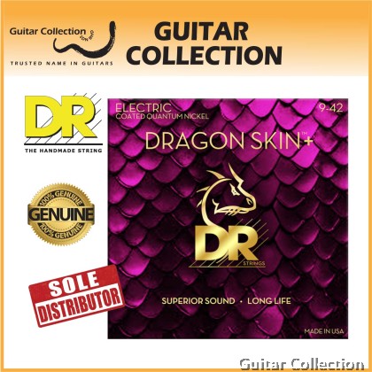 DR Strings DEQ-9 DRAGON SKIN+ Coated Quantum Nickel Electric Guitar Strings | Light (009 - 042)
