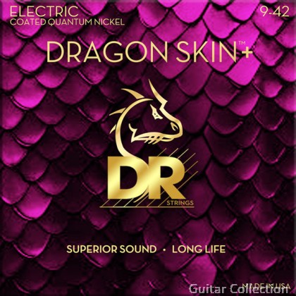 DR Strings DEQ-9 DRAGON SKIN+ Coated Quantum Nickel Electric Guitar Strings | Light (009 - 042)