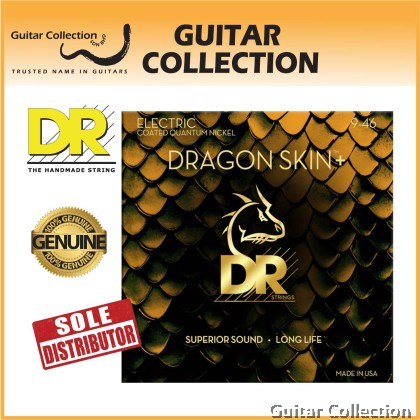 DR Strings DEQ-9/46 DRAGON SKIN+ Coated Quantum Nickel Electric Guitar Strings | Light - Medium (009 - 046)