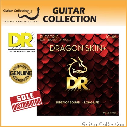 DR Strings DEQ-10 DRAGON SKIN+ Coated Quantum Nickel Electric Guitar Strings | Medium (010 - 046)