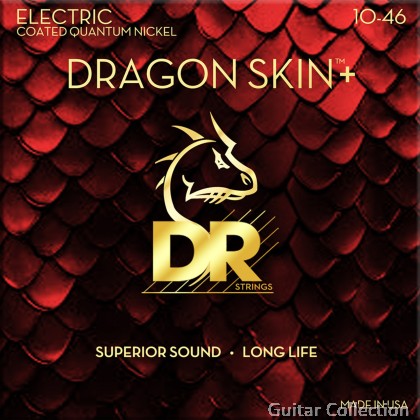 DR Strings DEQ-10 DRAGON SKIN+ Coated Quantum Nickel Electric Guitar Strings | Medium (010 - 046)