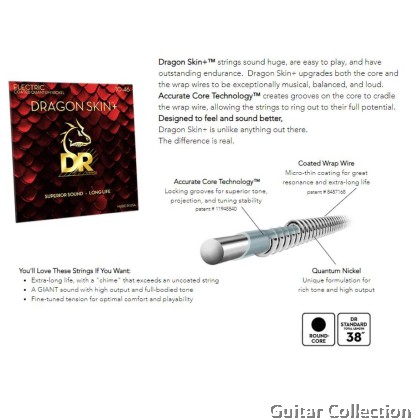 DR Strings DEQ-10 DRAGON SKIN+ Coated Quantum Nickel Electric Guitar Strings | Medium (010 - 046)