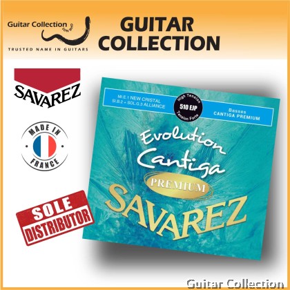 Savarez 510EJP Evolution Cantiga Premium Hard / High Tension Classical Guitar Strings (Made in France)