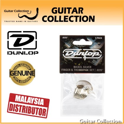 Jim Dunlop 33P0225 Nickel Silver Finger & Thumbpicks | 0.0225" (5 pcs / pack)