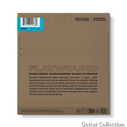 Jim Dunlop DBFS45125 Bass Guitar Strings | 5-String | Flatwound Stainless Steel | 045–125