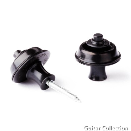 Jim Dunlop SLS1103BK Straplok Original Strap Lock / Strap Retainer Set | Black