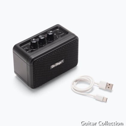 On Stage TGA01 Travel Electric Guitar Amp | Bluetooth | USB Rechargable Built-in Battery (2 x 1.75" Speaker)