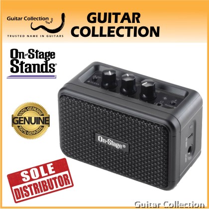 On Stage TGA01 Travel Electric Guitar Amp | Bluetooth | USB Rechargable Built-in Battery (2 x 1.75" Speaker)