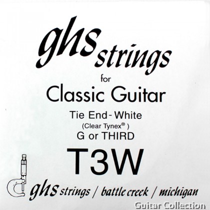 GHS T3W G-3rd Clear Nylon Single Classical Guitar String