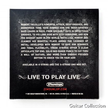 Jim Dunlop RTT45130T Robert Trujillo Series Bass Guitar Strings | 5-String | Stainless Steel Tapered | 045–130