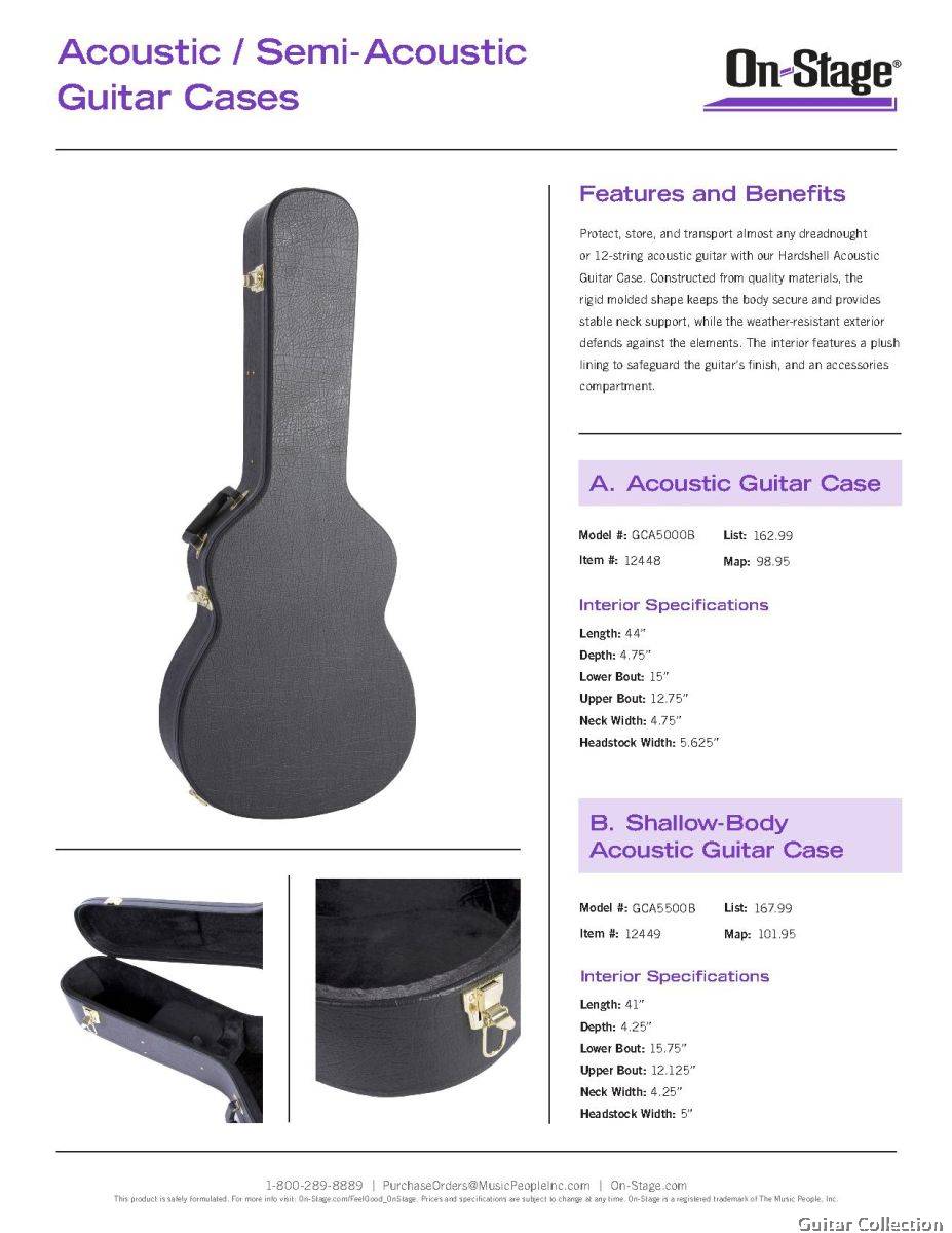 On stage guitar case sale