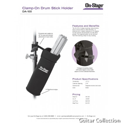 On Stage DA-100 Clamp-On Drumstick Holder