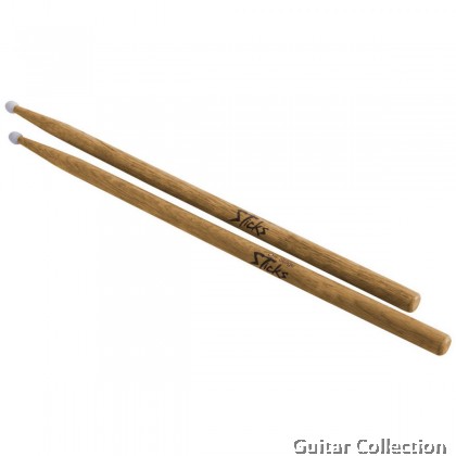 On Stage HN7A Drum Sticks, Hickory Wood with Nylon Tip, 7A (1 pair)