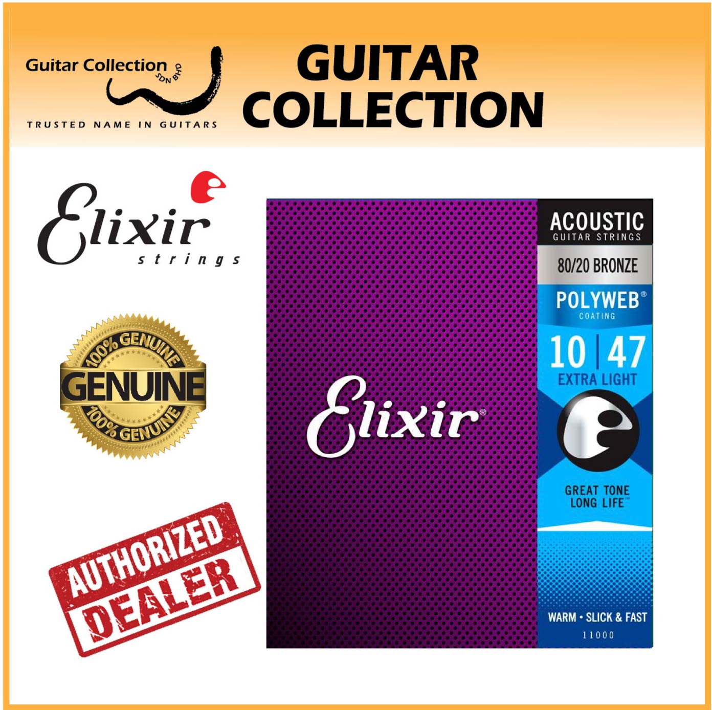 Elixir extra light shop acoustic guitar strings