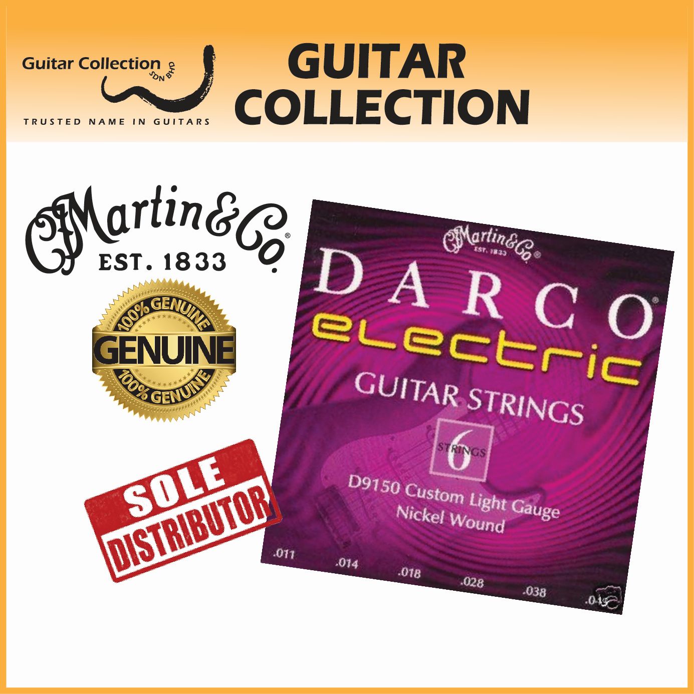 Martin Darco D9150 011 049 Nickel Plated Electric Guitar