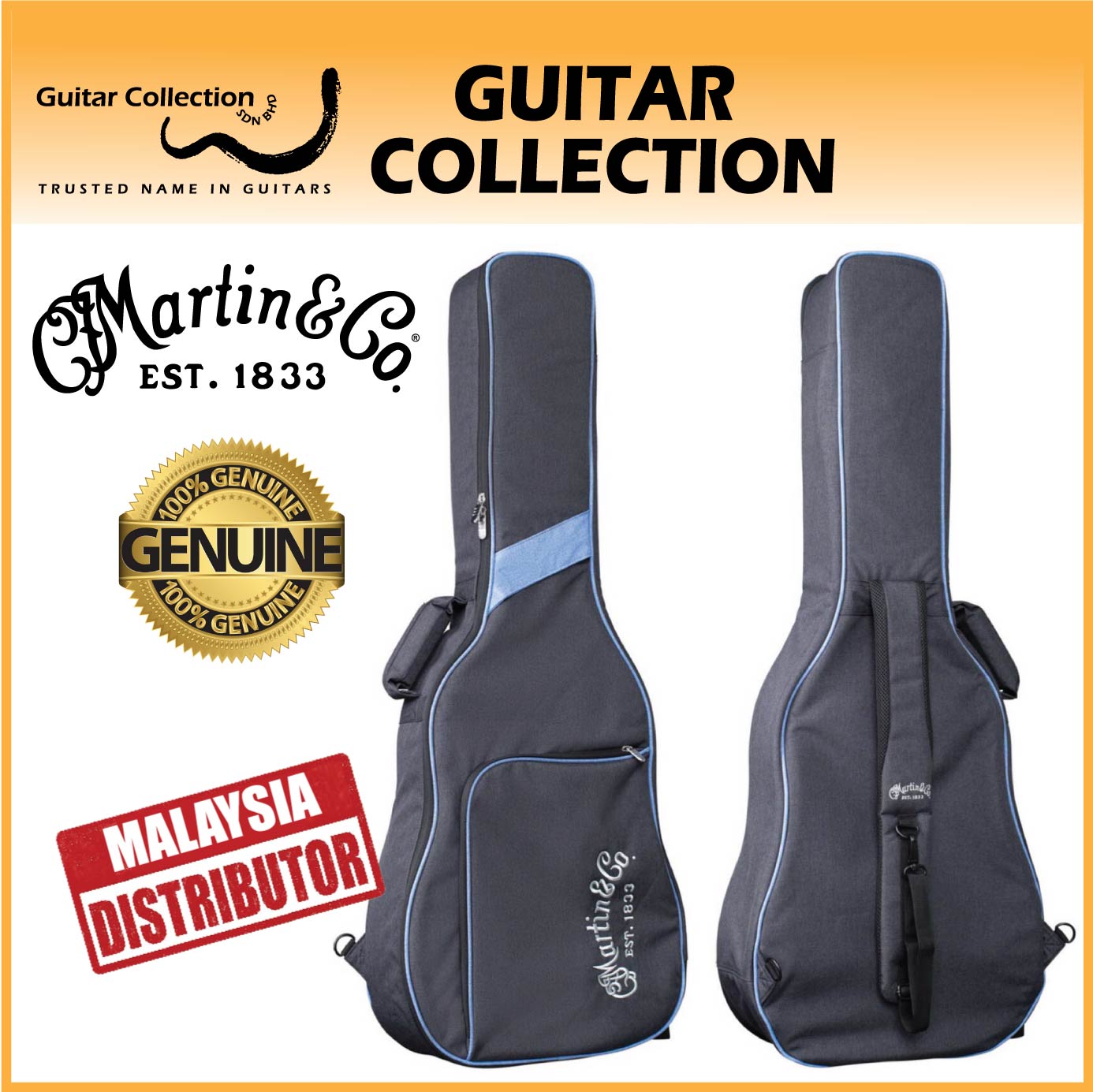 Martin deluxe gig bag top