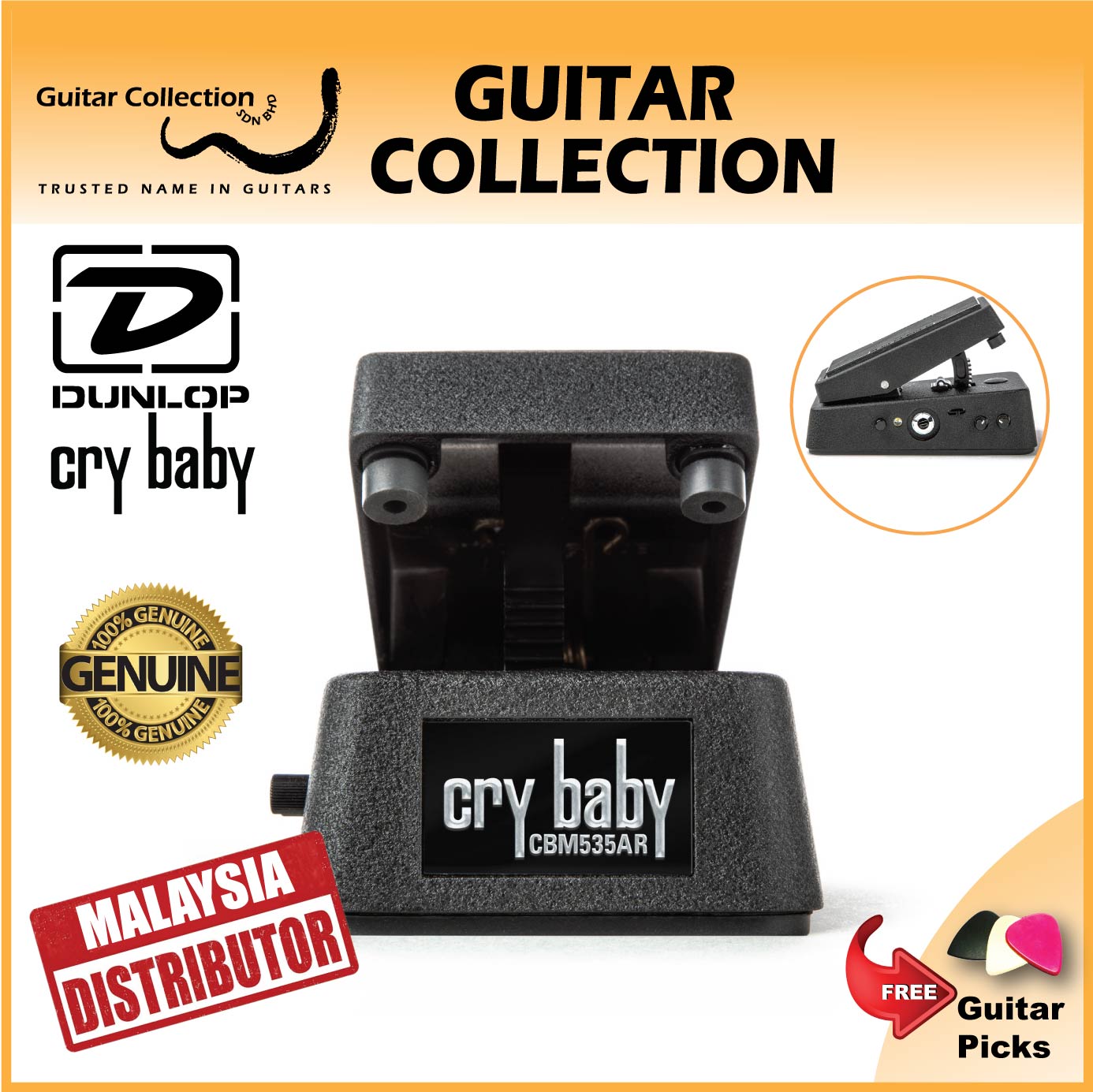 CBM535AR CRY BABY® MINI 535 AUTO-RETURN WAH – モリダイラ楽器