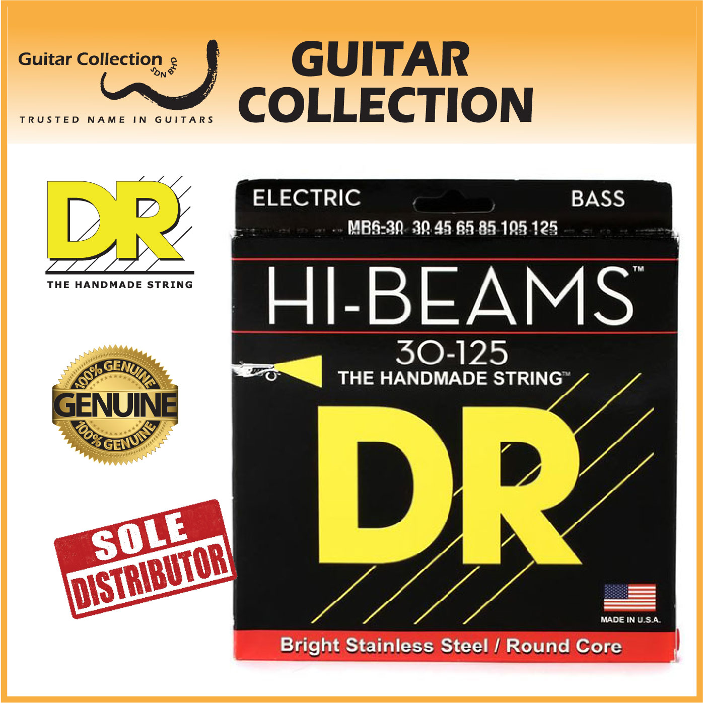 Dr hi beam on sale bass strings